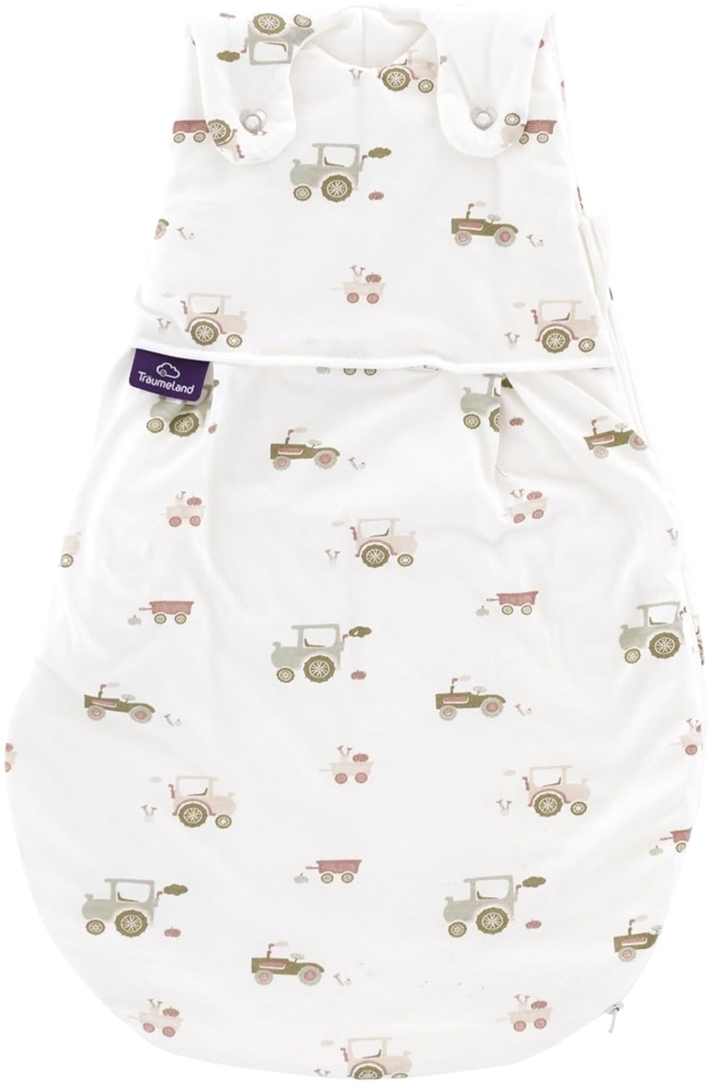 TRÄUMELAND – LIEBMICH Babyschlafsack 3-teiliges Set Little Farm grün | atmungsaktiver Babyschlafsack | 2.5 TOG | mitwachsender Ganzjahresschlafsack für Sommer und Winter |Öko-Tex 100 zertifiziert Bild 1