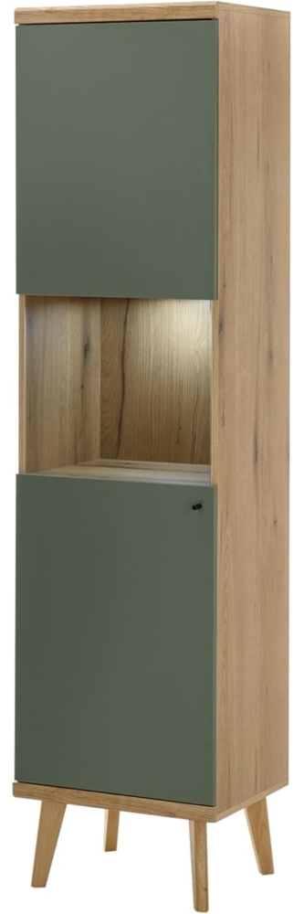 Vitrine Juna in Salbei und Eiche Evoke 50 x 197 cm Bild 1