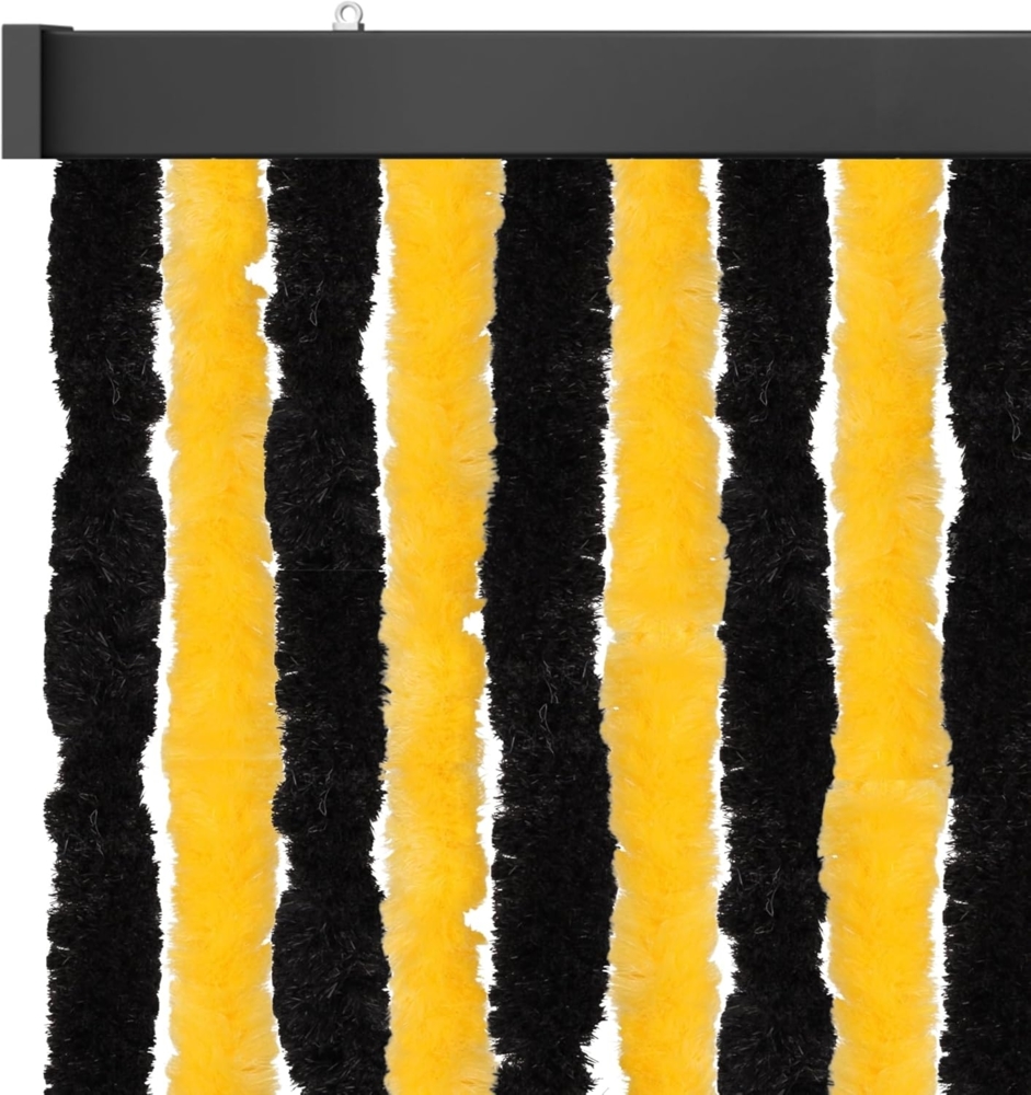 Flauschvorhang 90x220 ( Grün-Weiß ), perfekter Insekten- und Sichtschutz für Ihre Balkon- und Terrassentür, viele Farben Bild 1