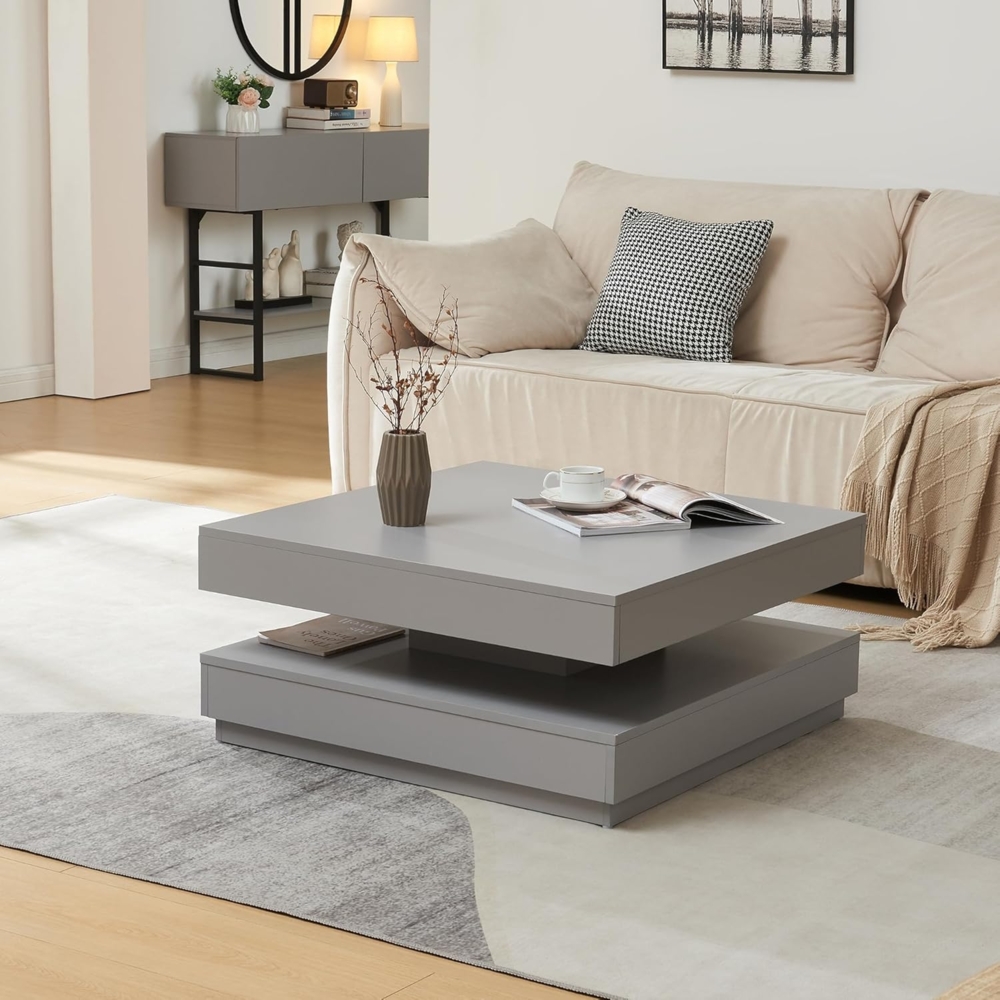 Couchtisch Florenz 76x76x38 cm Hellgrau [en. casa] Bild 1