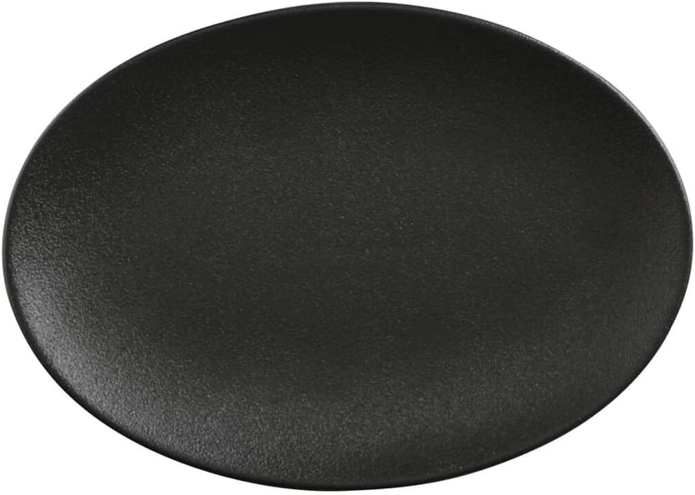 Maxwell & Williams AX0206 CAVIAR BLACK Platte oval, 35x25 cm, Premium-Keramik Bild 1