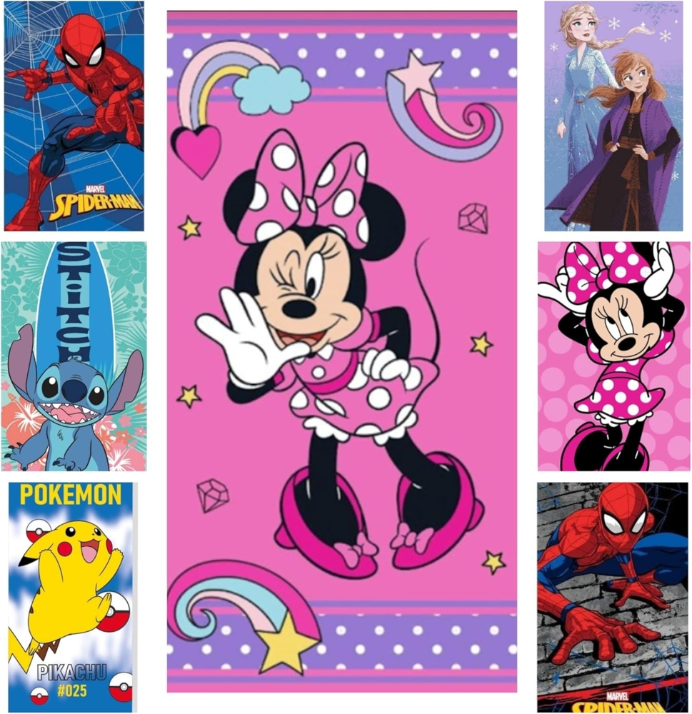 Disney Handtücher Disney Minnie Mouse Duschtuch Strandtuch Badetuch 70x140 cm Bild 1