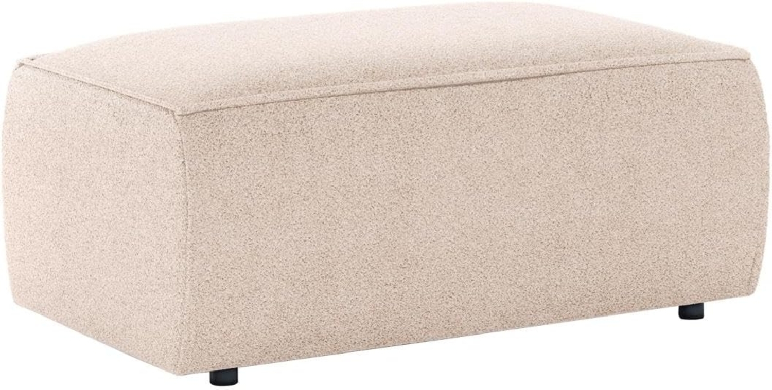 Vente-unique - Hocker - Bouclé-Stoff - Beige - AMELIA Bild 1