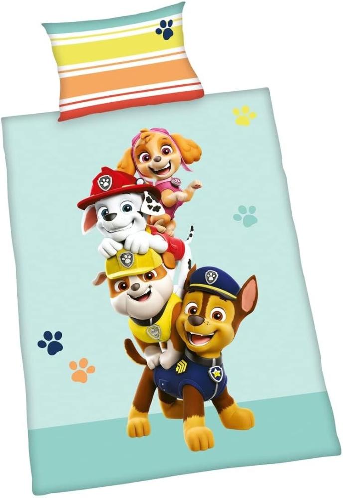 Herding Renforcé Paw Patrol Bettwäsche Made in Green Bettbezug 100 x 135 cm Kopfkissenbezug 40 x 60 cm Bild 1