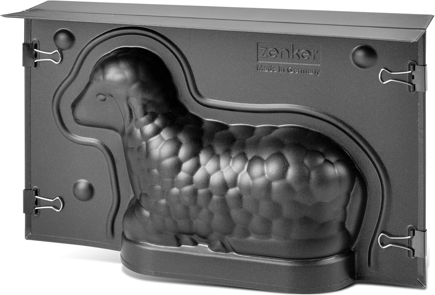 Zenker Lämmchenbackform zu Ostern – 700 ml Füllvolumen – 3D Kuchenform mit Antihaftbeschichtung und Lämmchen als Motiv zum backen – Leckere Deko als Osterlamm Backform Bild 1