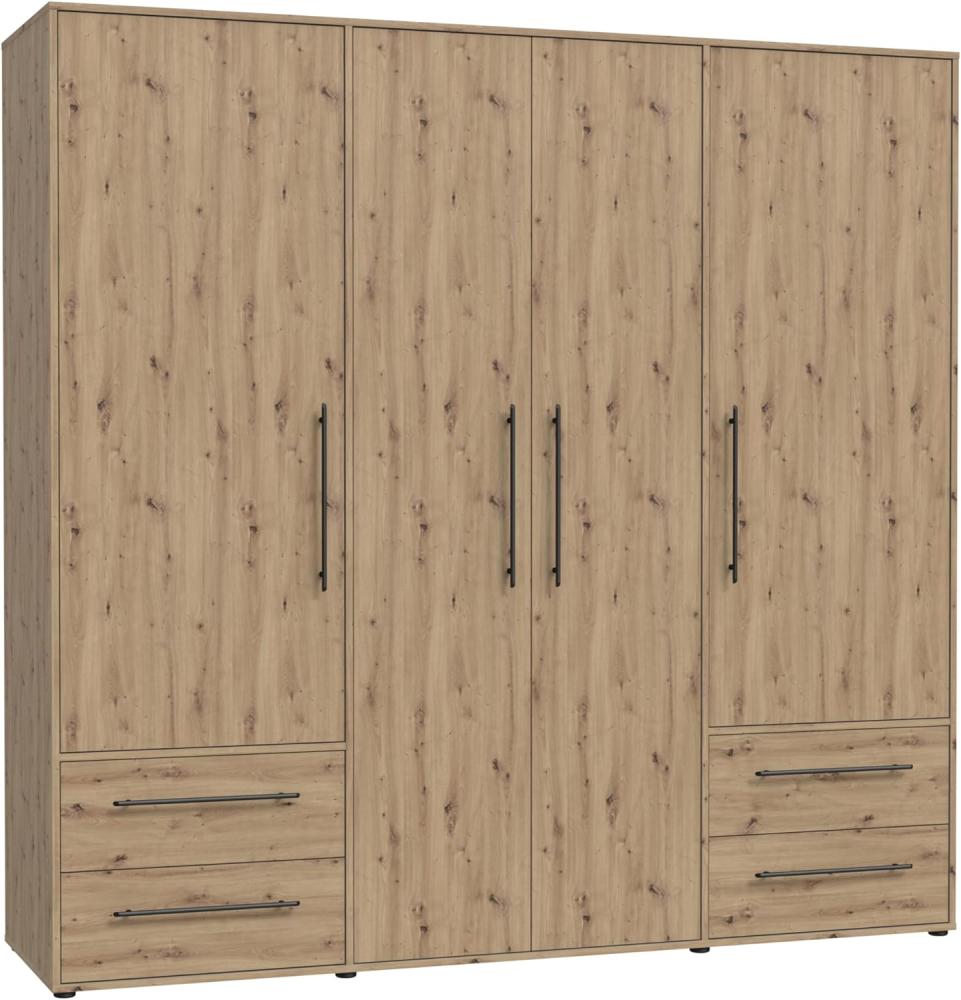 Forte Kleiderschrank, Holzwerkstoff, Artisan Eiche, 206 x 200 x 59 cm Bild 1