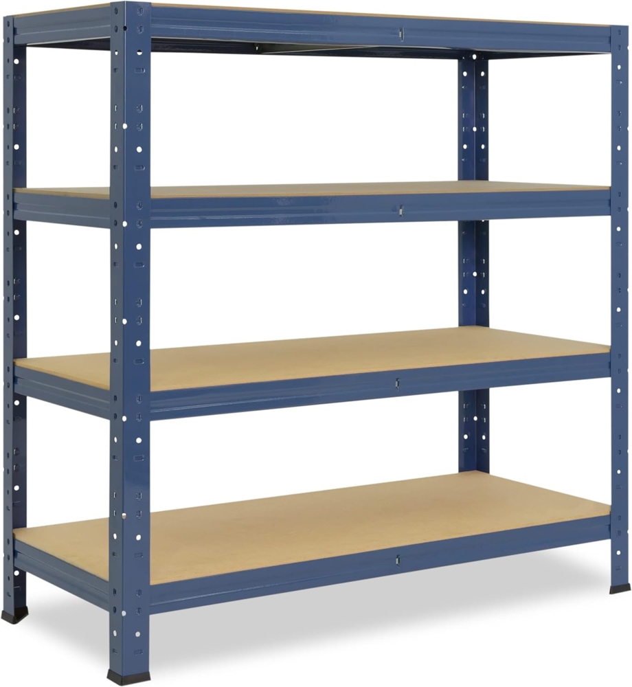 shelfplaza HOME 90x60x30 cm Schwerlastregal in blau mit 4 Böden und 175 kg Traglast pro Boden Bild 1