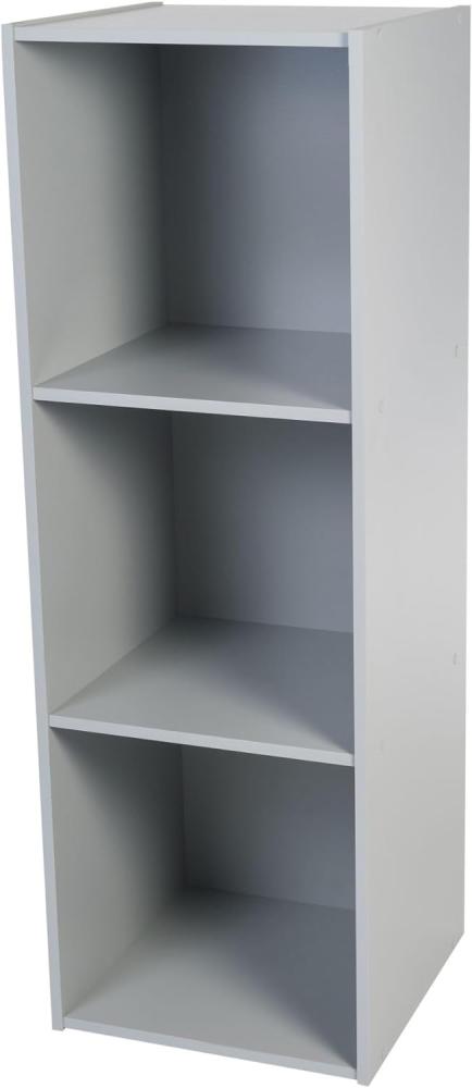 Iris Ohyama, Kindermöbel, Bücherregal, Spielzeugorganizer, 3 feste Regale, Multifunktional, Design, Kinderkrippe, Zimmer, Schule - Kids cube shelf KCX-3 - Grau Bild 1