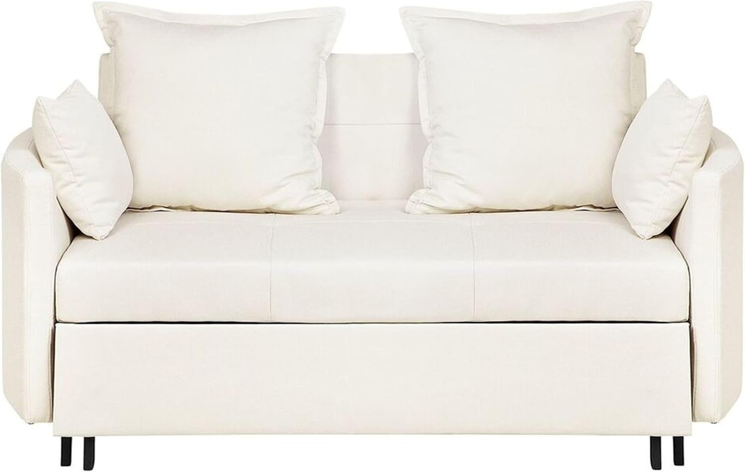 Schlafsofa 2-Sitzer Polsterbezug beige HOVIN Bild 1