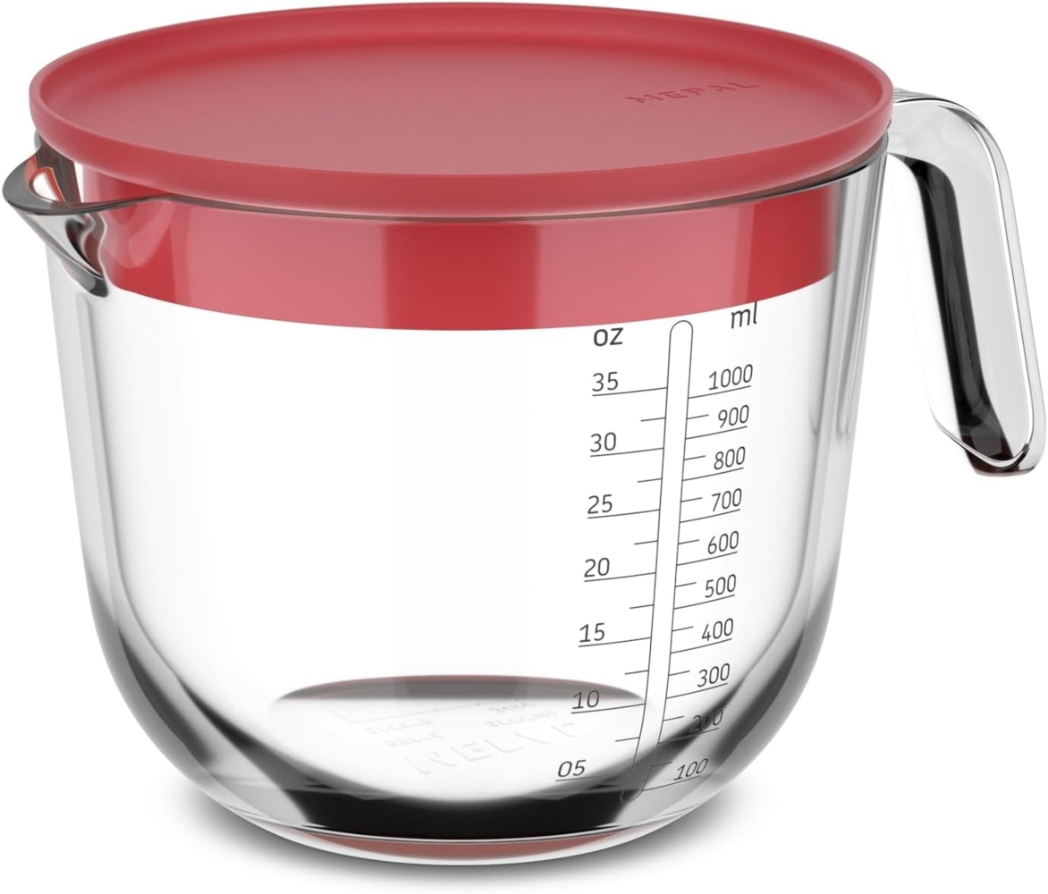 Mepal Glasmessbecher Chef It 1000 ml mit Deckel Coral Bild 1