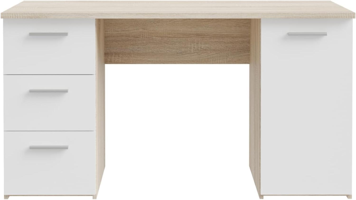 FORTE Schreibtisch Neuss, mit 3 Schubladen & 1 Tür, funktional, Breite 138 cm Bild 1