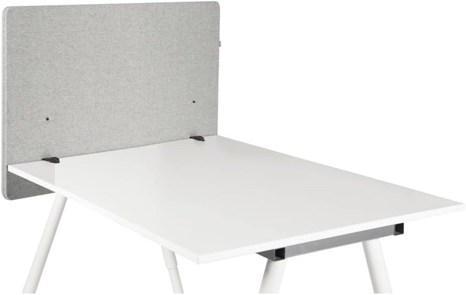 hjh OFFICE Akustik Trennwand Schreibtisch FLEXMIUT D Side 62x80 cm Stoff Hellgrau Sichtschutz Tischtrennwand, 891011 Bild 1