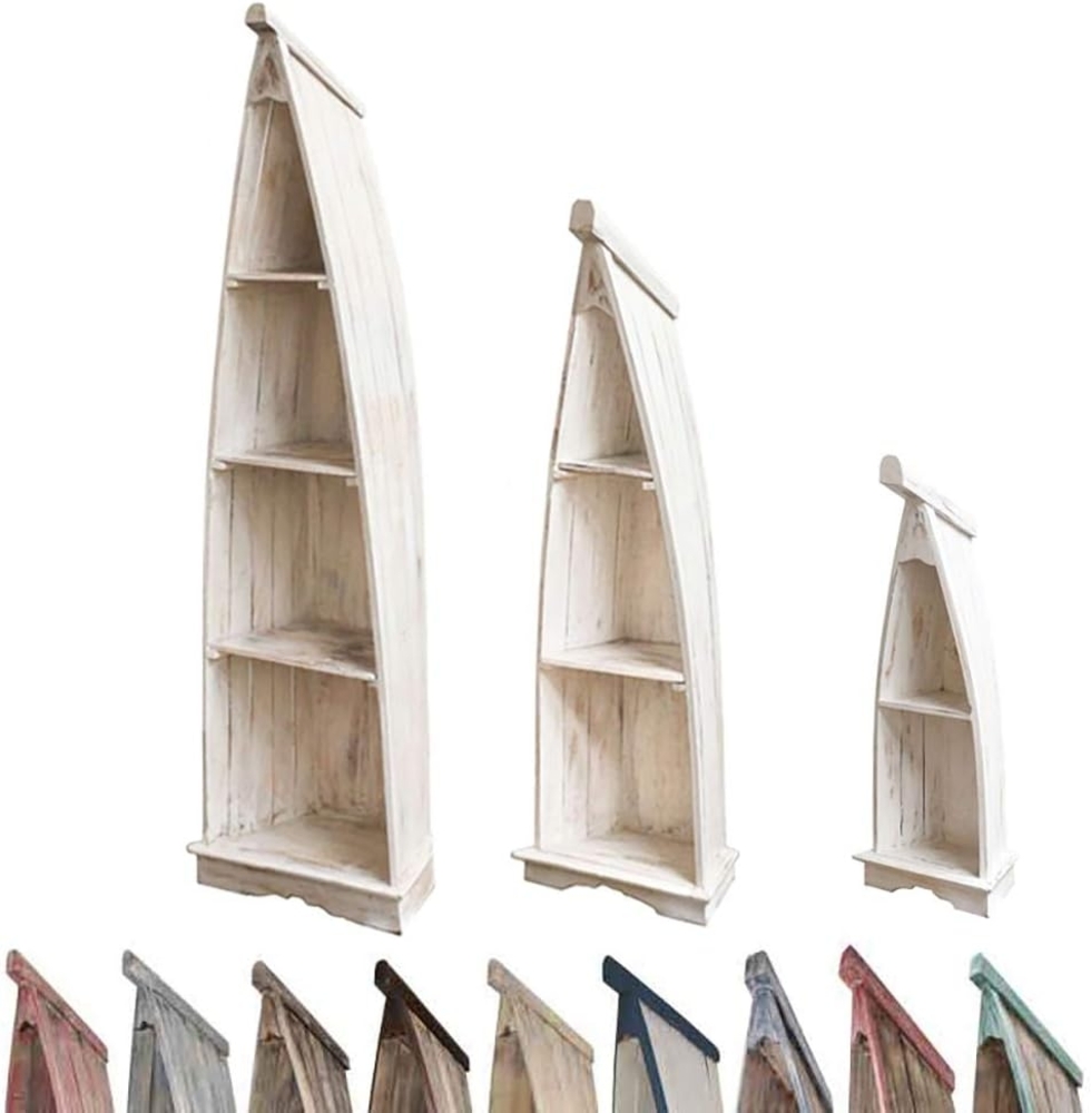 Oriental Galerie Standregal Bootsregal mit Steg klein whitewash Bild 1