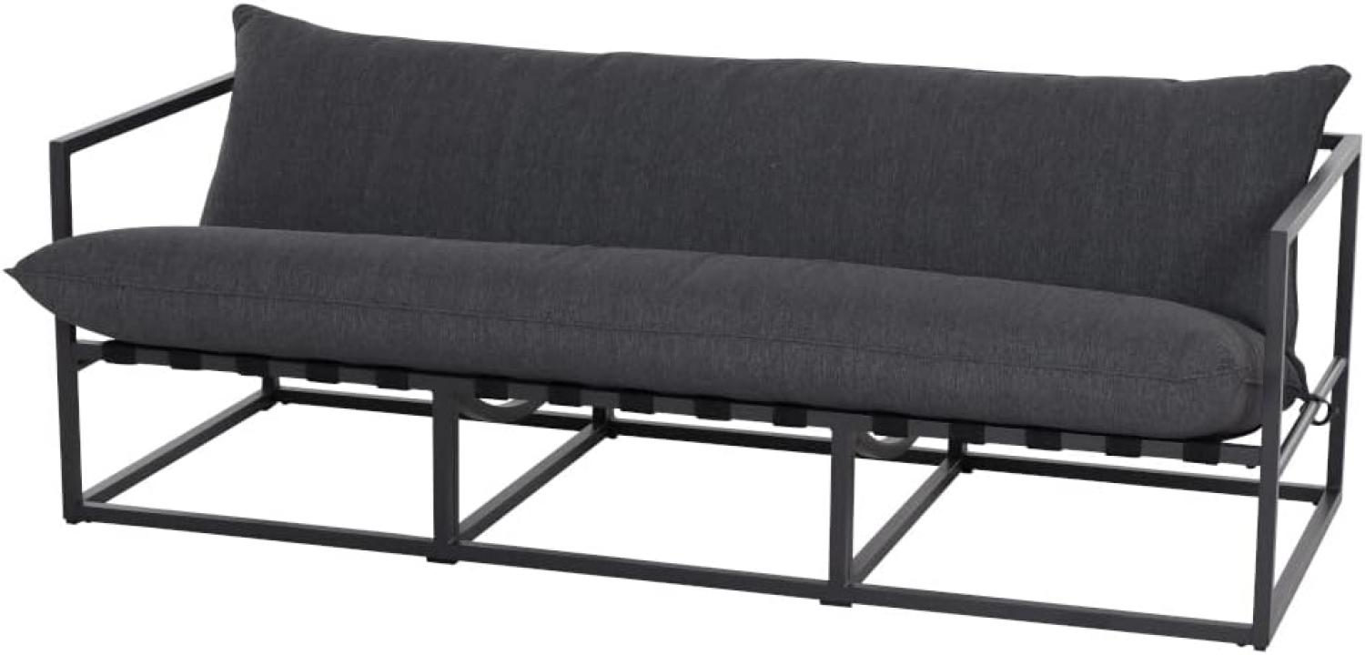 Siena Garden Monza 3-Sitzer Sofa Alugestell matt anthrazit inklusive Kissen jeans grey Bild 1