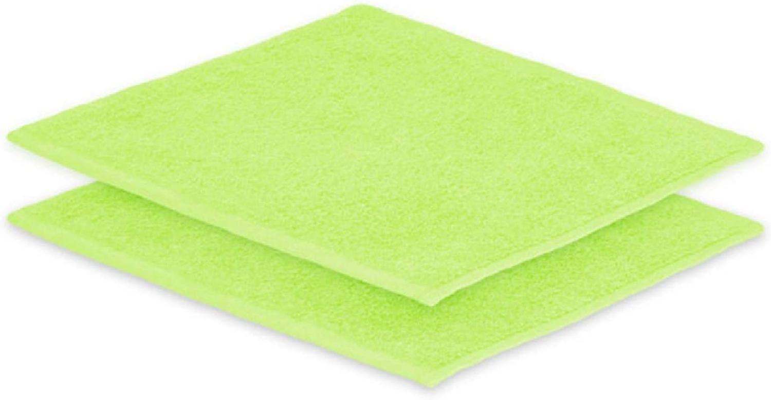 2x Seiftuch Frottier 500 g/m² 30 x30 cm Apfelgrün Bild 1