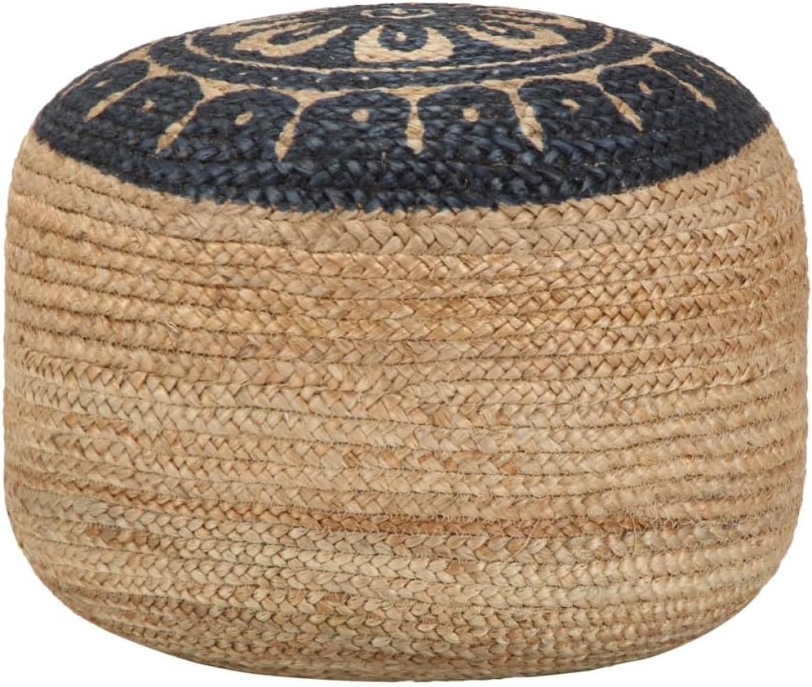 vidaXL Handgefertigter Sitzpuff Blau 45 x 30 cm Jute 248087 Bild 1