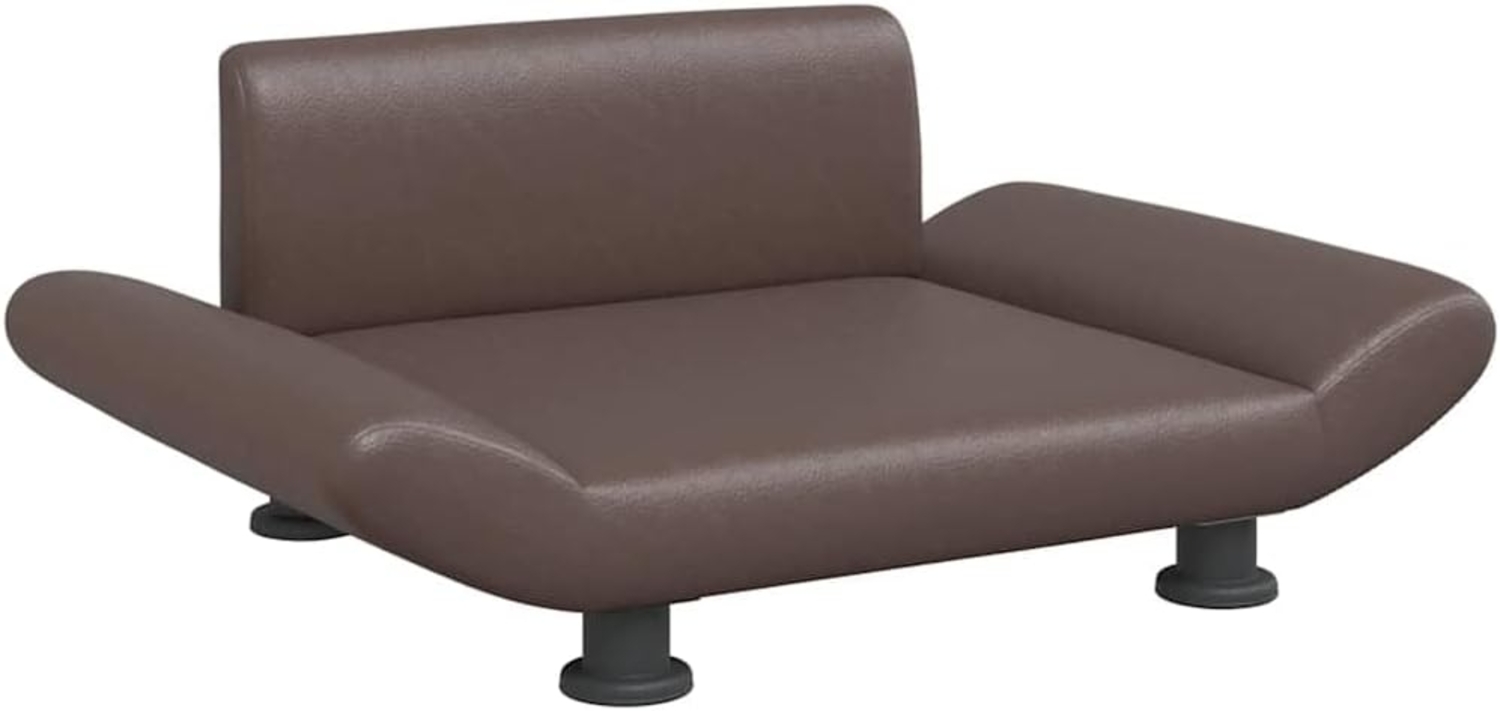 vidaXL Hundebett Braun 70x45x28 cm Kunstleder Bild 1