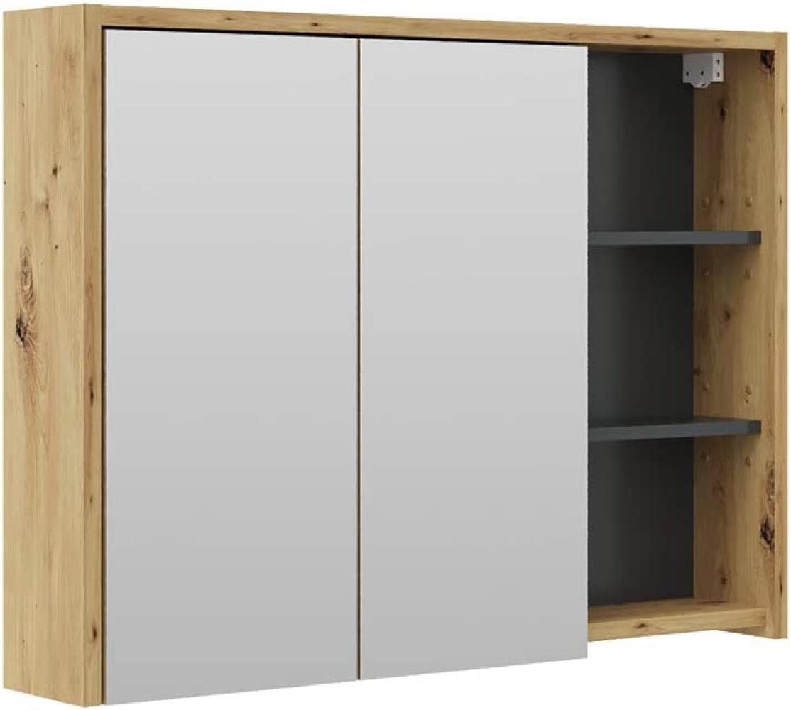 Vicco Spiegelschrank Viola Eiche Badschrank Badspiegel 2 Türen mit Ablagen Badmöbel Bild 1