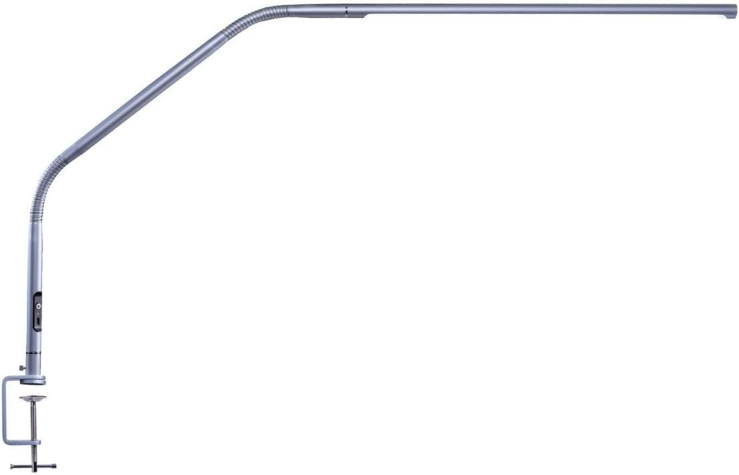 Slimline 4™ LED-Tischleuchte in Eisgrau – 6.000 K Tageslicht, 3.200 Lux, 4 Helligkeitsstufen, USB-C-Ladeanschluss, Blendschutz-Diffusor, flexibles Design, Kunst & Handwerk, Nähen, Nagelstudio Bild 1