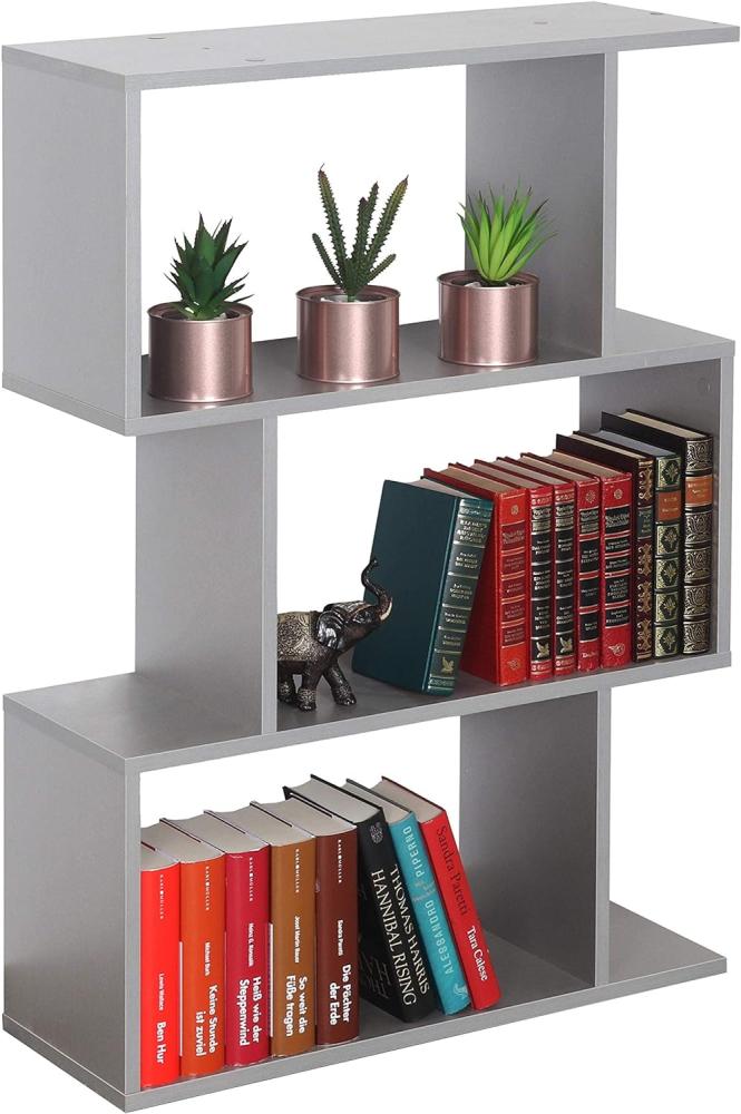 RICOO Standregal 97 x 70 x 25 cm grau – Bücherregal Wandregal Wohnzimmer WM072-PL Bild 1