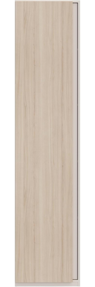 Forte PANOPTIK Kleiderschrank 50, schmaler, moderner Schrank für kleinere Zimmer, 1-türig, Holzwerkstoff, Kaschmir|Beige|Riva Eiche Holzdekor, 48 cm breit x 210,5 cm hoch x 54,2 cm tief Bild 1