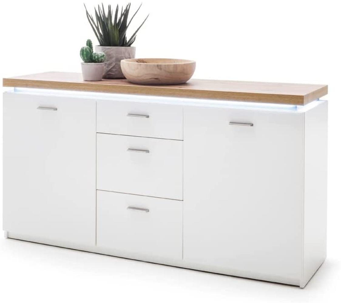 Sideboard Claire 6 weiss Wotan Eiche Nb. 156 x 82 x 44 cm Kommode Bild 1