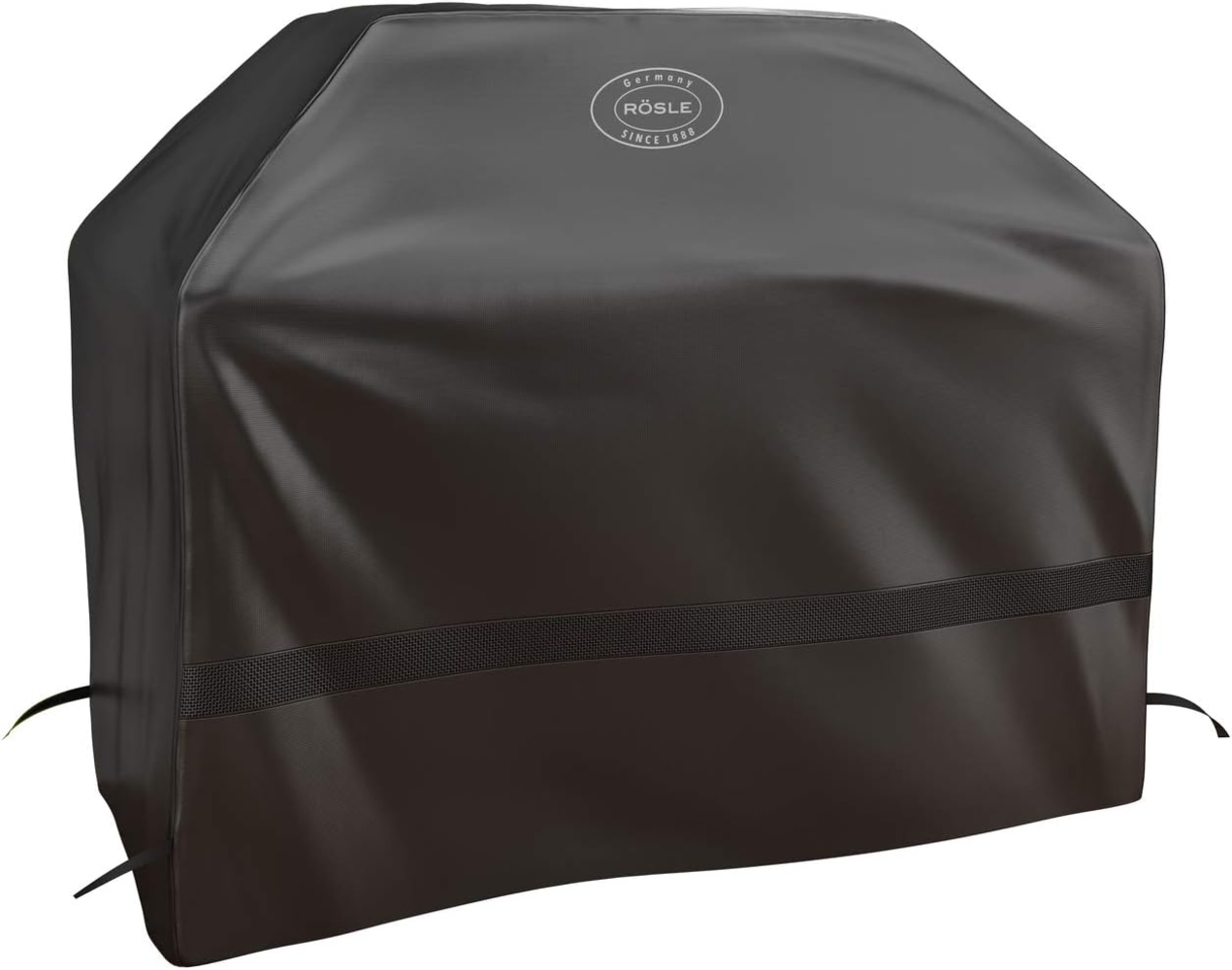 RÖSLE Abdeckhaube BBQ-Station MAGNUM G4/PRO G4, Hochwertige Schützhülle aus 100% Polyester, mit praktischem Klettverschluss zum Fixieren, wasserdicht, Schwarz Bild 1