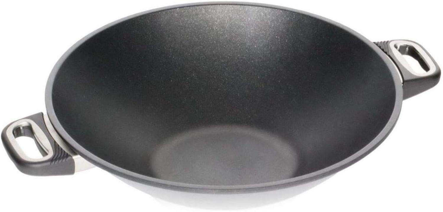 AMT GASTROGUSS Wok, induktionsgeeignet, mit Seitengriffe, 36 cm, schwarz Bild 1