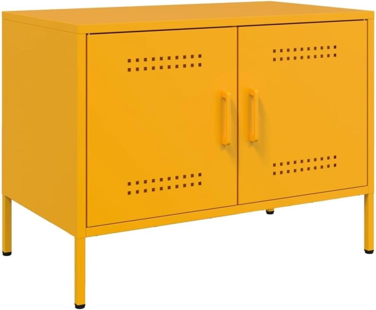 TV-Schrank Senfgelb 68x39x50,5 cm Stahl 842940 Bild 1