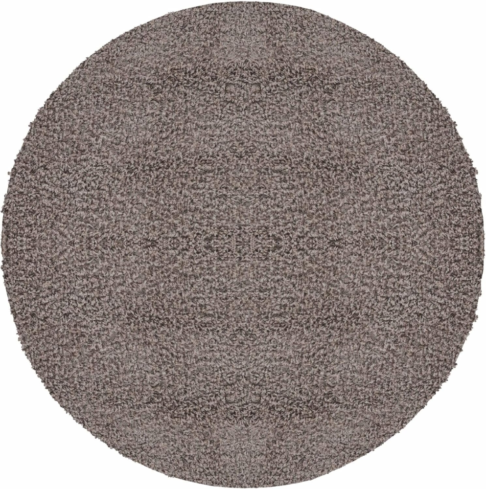 Carpetsale24 Shaggy Hochflor Teppich, 120 cm Rund, Beige, weich, flauschig, modern, einfarbig, Ideal unter Beistelltisch oder im Flur, für Wohnzimmer Schlafzimmer Flur Bild 1