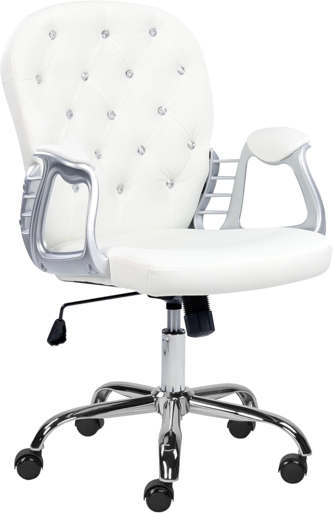 Beliani 'PRINCESS' Bürostuhl, Kunstleder weiß, 93 x 60 x 60 cm Bild 1