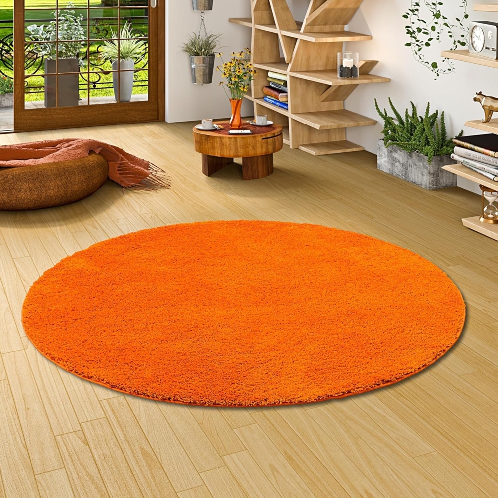 Snapstyle Hochflor-Teppich Hochflor Shaggy Teppich Palace Rund, Rund, Höhe: 36 mm Bild 1