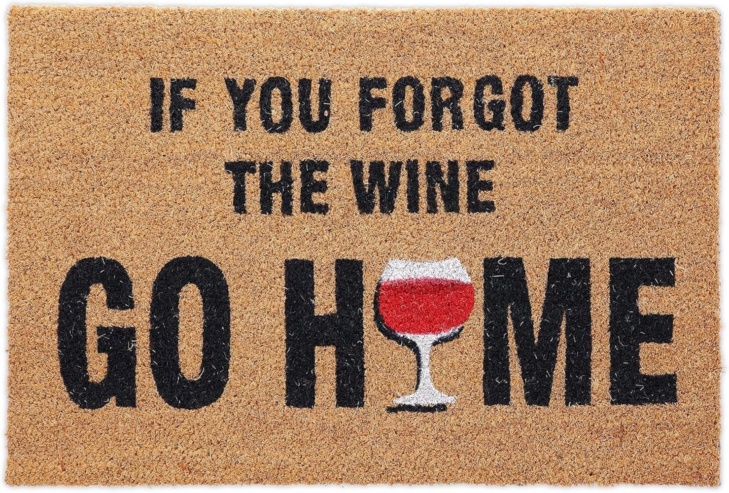 relaxdays Fußmatte Kokos Fußmatte Wein, Höhe: 15 mm Bild 1