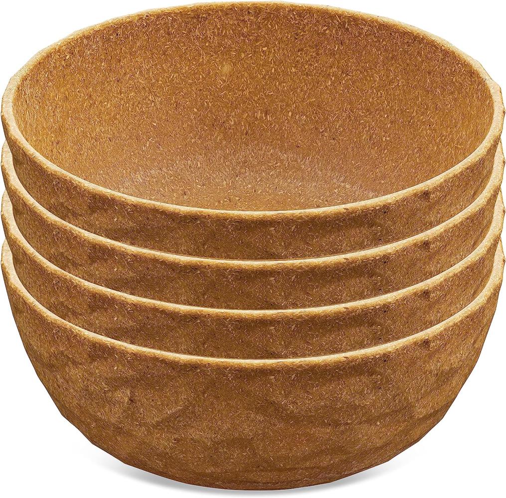 Koziol Schale 4er-Set Club Bowl, Schüsseln, Kunststoff-Holz-Mix, Nature Wood, 700 ml, 5004702 Bild 1