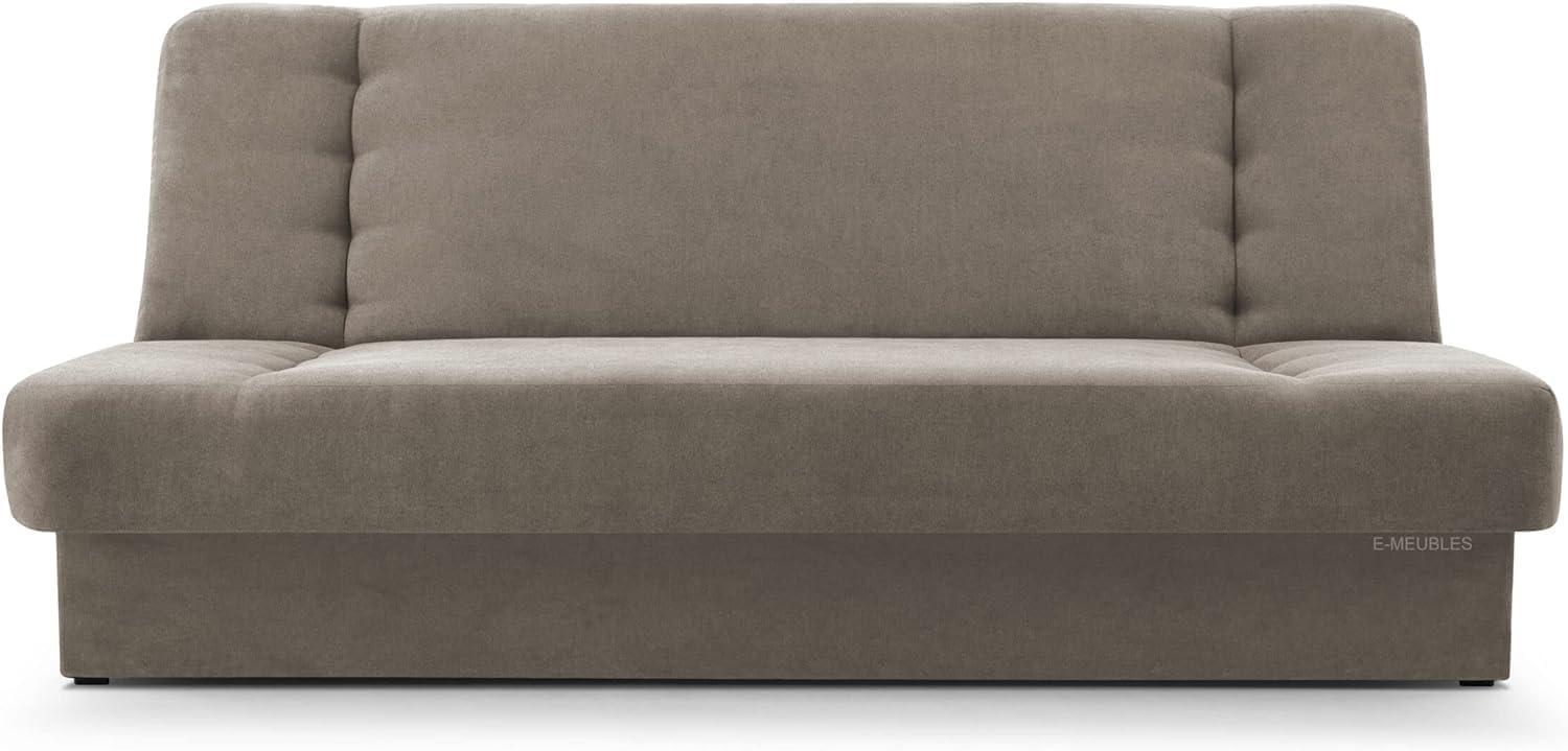 MOEBLO Schlafsofa Cyprus, Sofa Kippsofa Klappsofa Clic-Clack Couch für Wohnzimmer Federkern Sofagarnitur Polstersofa - 192x85x92 cm -, mit Bettkasten und Schlaffunktion Bild 1