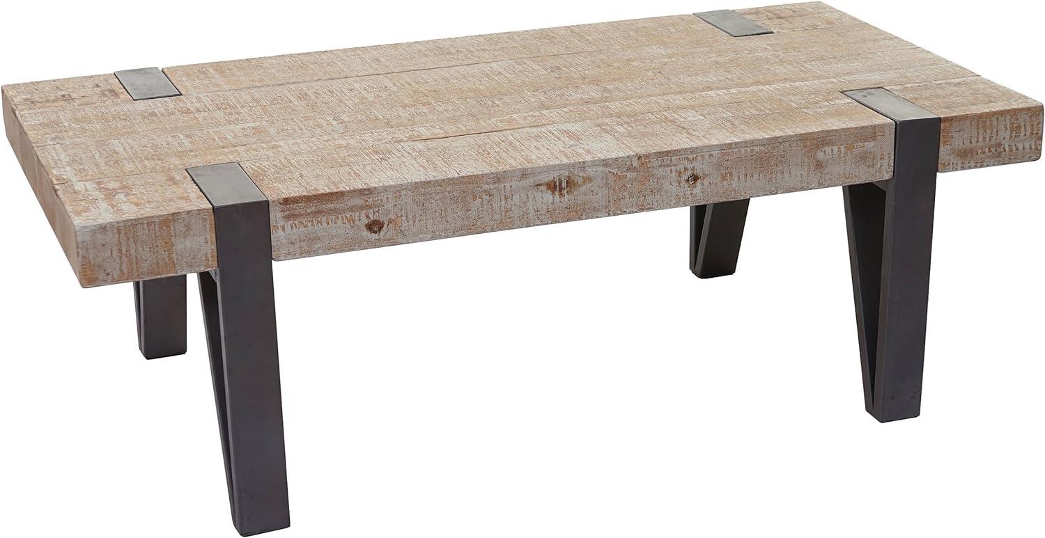 Couchtisch HWC-A15b, Tanne Holz rustikal massiv 40x120x60cm Bild 1