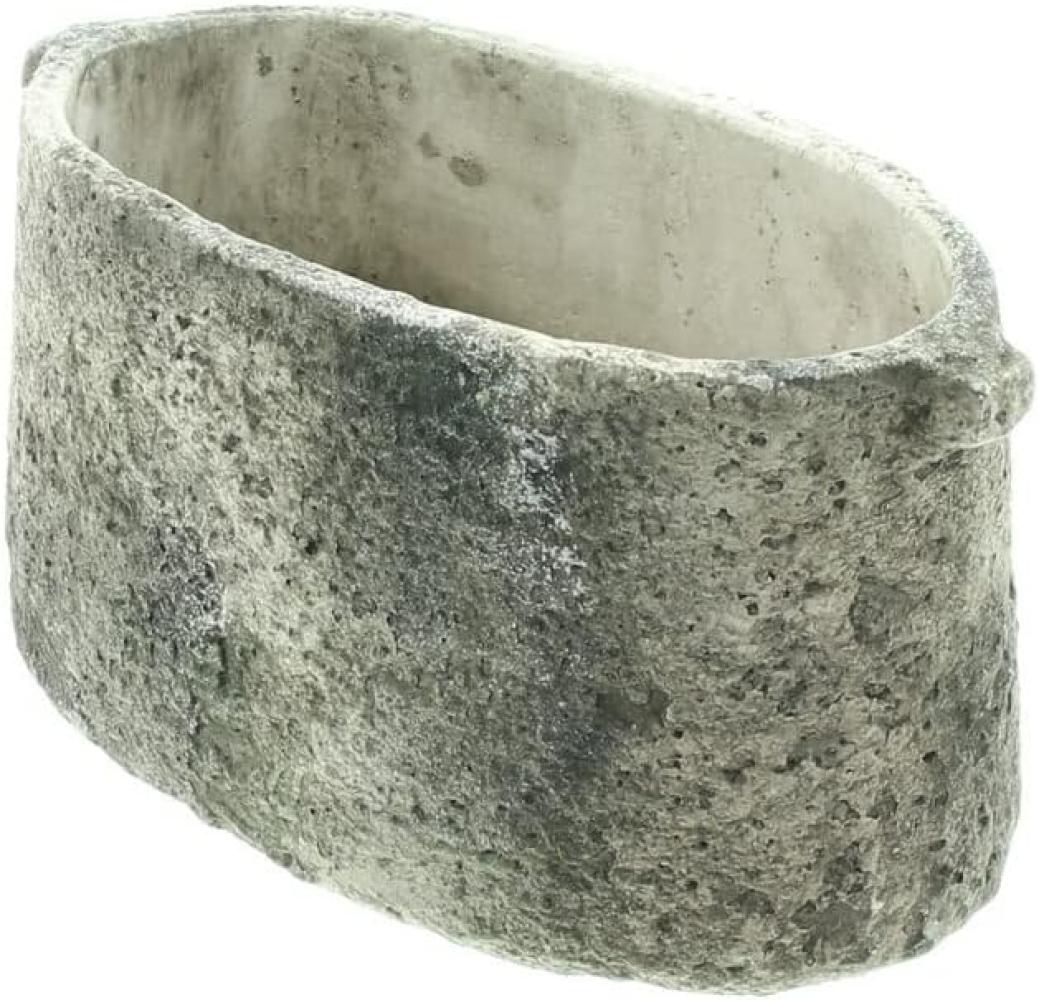 Pflanzer "Stone" aus Steingut in Stein Optik, Pflanztopf, Blumenkübel, Gartendeko für Draußen, Pflanzgefäß, Blumentopf Bild 1