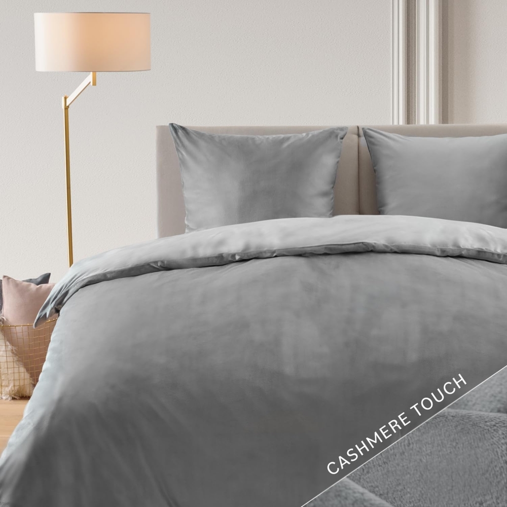 Blumtal Bettwäsche Cashmere-Touch Plüsch, warme Winterbettwäsche + Kopfkissenbezug Bild 1