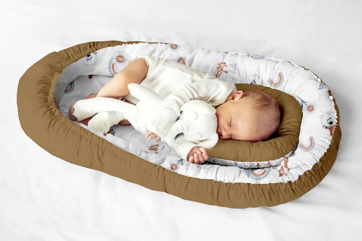 Multifunktionale Kuschelnest Babynest Kokon für Babys und Säuglinge, Nestchen, Reisebett, 100% Baumwolle, antiallergisch Bild 1