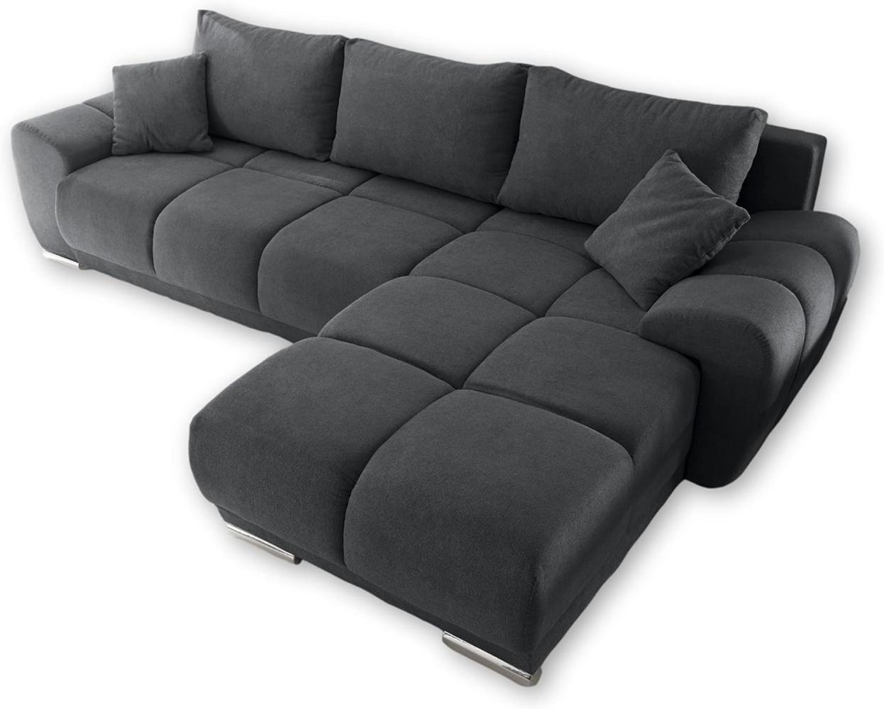 Ecksofa Couch Schlafcouch Schlafsofa Funktionssofa ausziehbar anthrazit 289 cm Bild 1