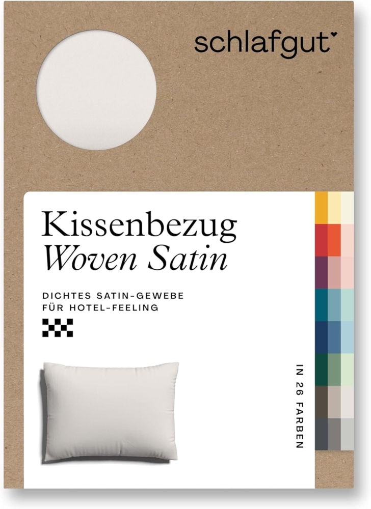 Schlafgut Woven Satin Bettwäsche | Kissenbezug einzeln 60x80 cm | sand-light Bild 1