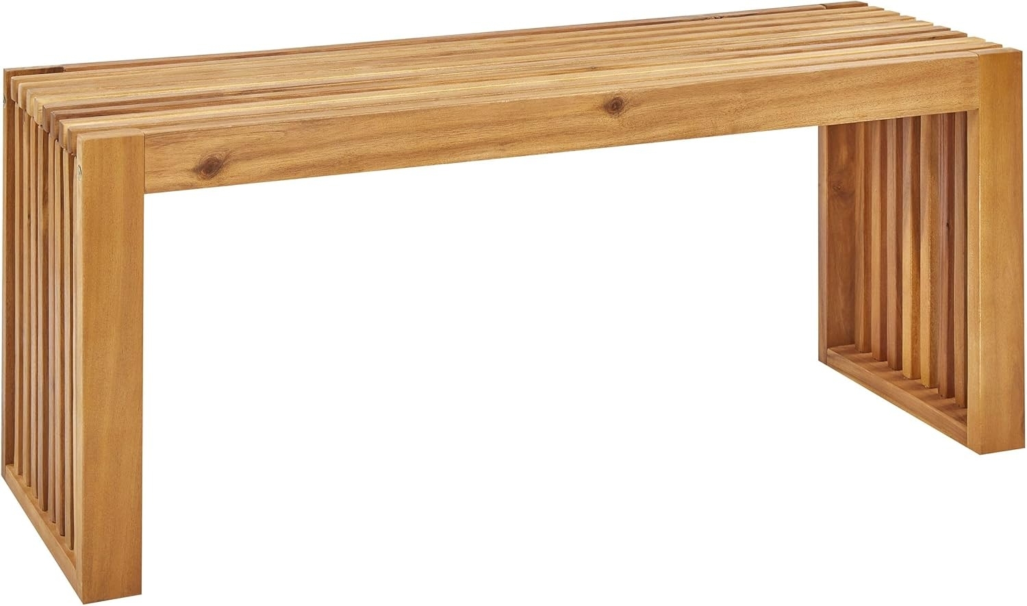 Gartenbank BELLANO 105 cm Akazienholz Heller Holzfarbton Bild 1