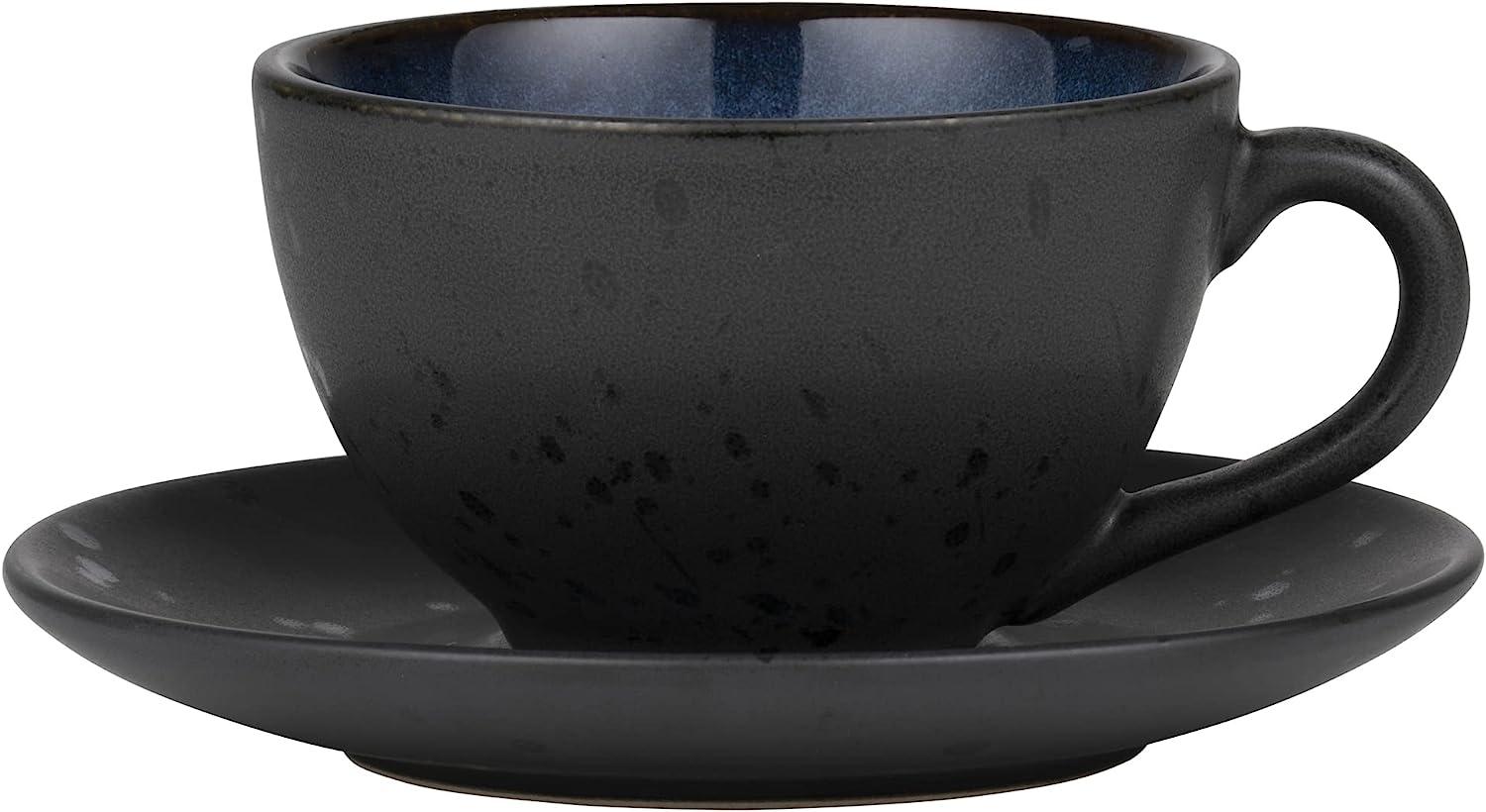 Bitz Tasse mit Untertasse schwarz / blau 0,22 l Bild 1