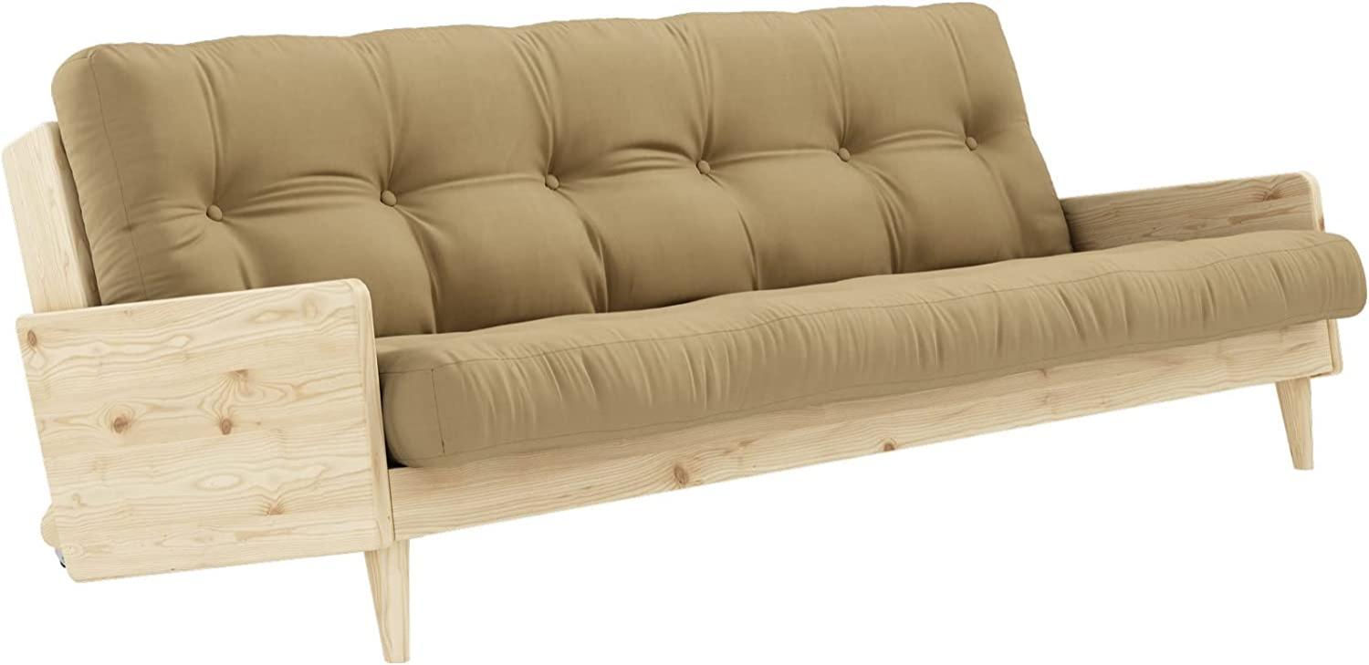 Karup Design Schlafsofa INDIE Gestell Natur, Matratze Wheat Beige Bild 1