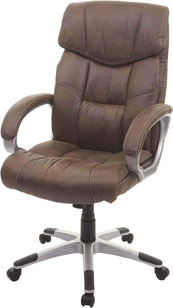 Mendler 'HWC-A71' Chefsessel, Stoff / Textil Wildleder-Optik braun, max. 120 kg, FSC® Bild 1