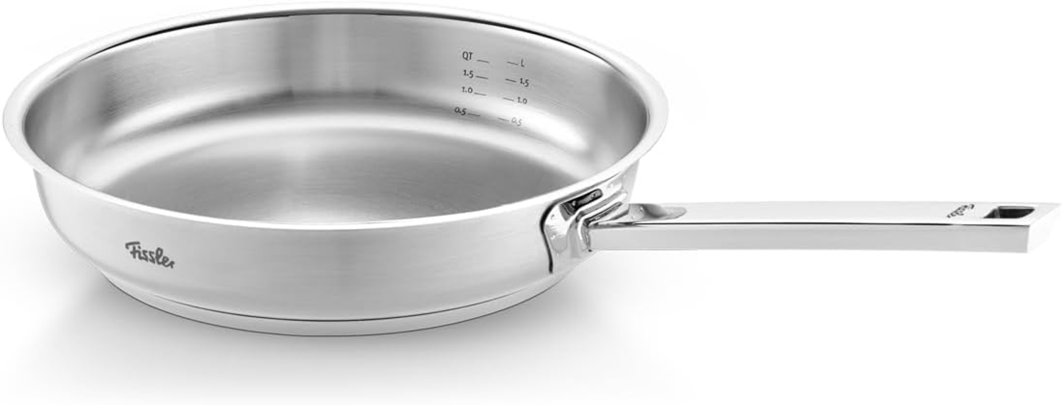 Fissler Bratpfanne Original-Profi Collection®, Edelstahl 18/10 (1-tlg), Kaltmetallgriffe,Mess-Skala (L),cookstar Allherdboden,Schüttrand Bild 1