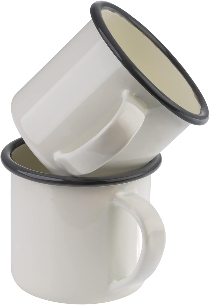 APS Tasse 2er, Emaille, 0,35 l, H: 8cm Bild 1