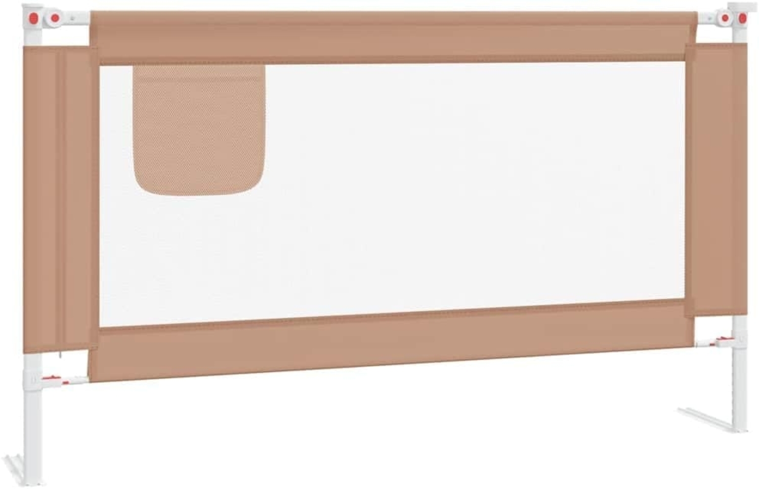 Kleinkind-Bettschutzgitter Taupe 140x25 cm Stoff Bild 1
