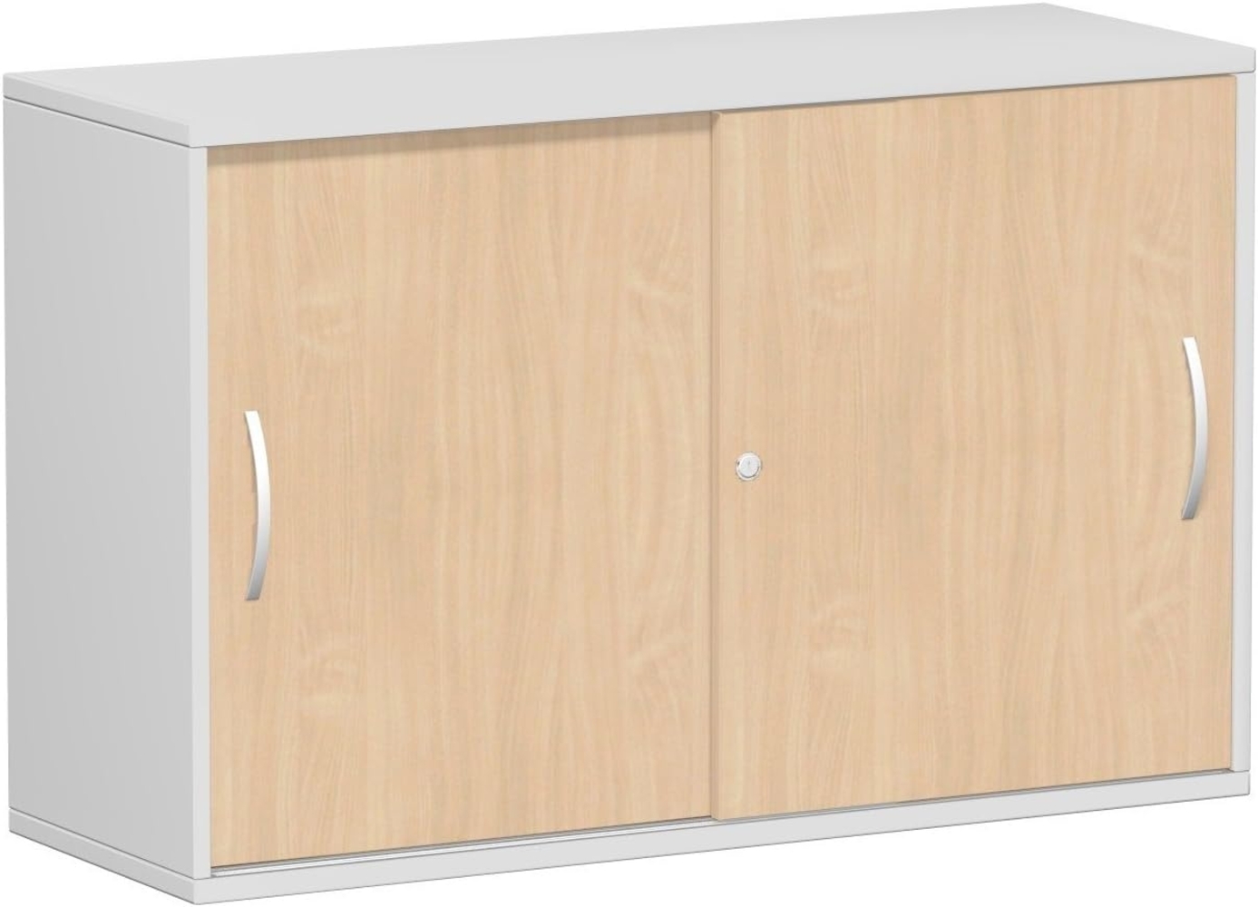 Schiebetürenschrank Oberboden 25 mm, 120x42x80cm, Buche Lichtgrau Bild 1