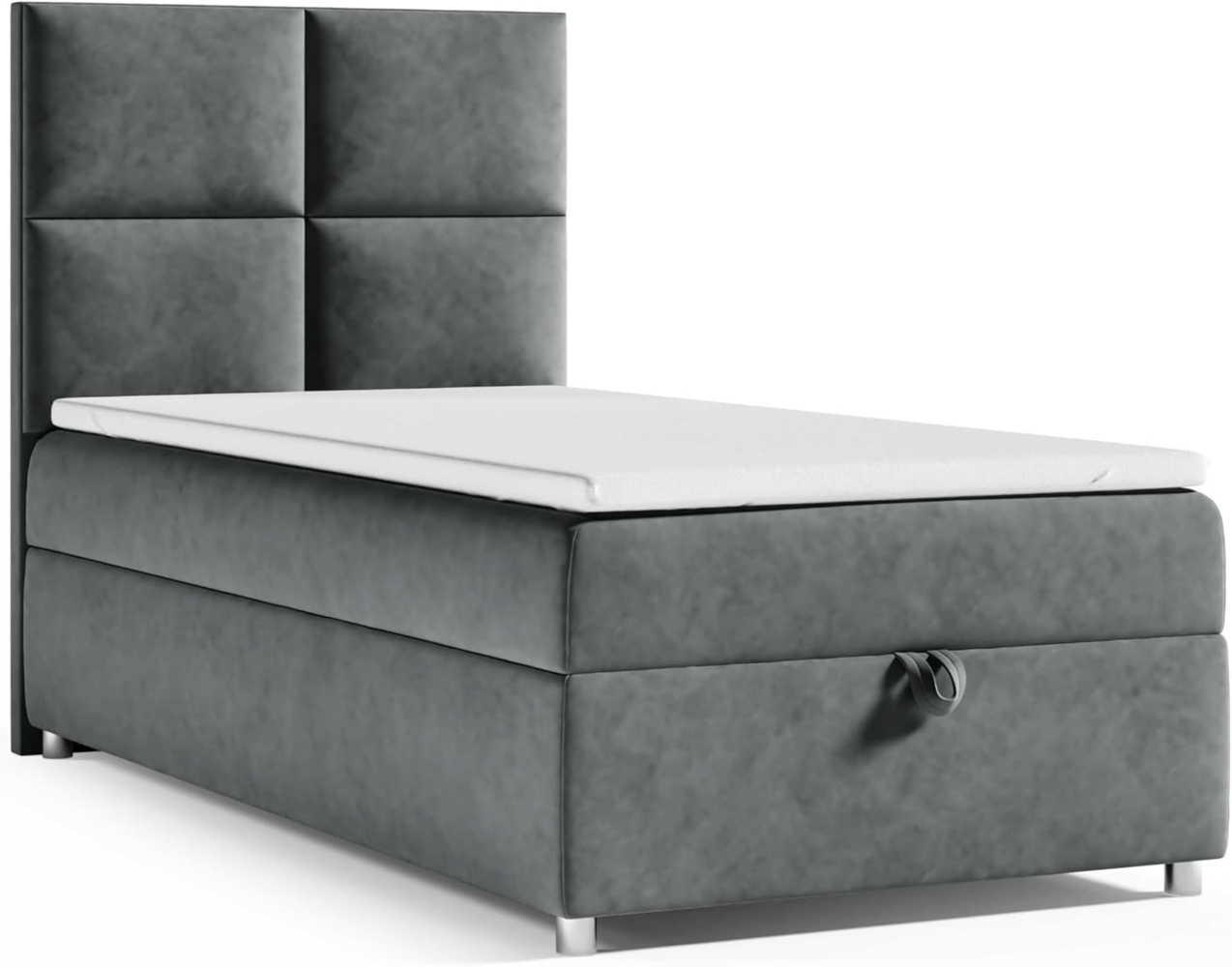 Best for Home Boxspringbett mit Bettkasten Trinity K2 Single Bonell-Matratze inkl. 7 cm Topper (Einzelbett, Hotelbett, Polsterbett gepolstertes Kopfteil, Jugendbett, Kinderbett versch. Größen, 70x200 80x200 90x200 100x200 cm), verschiedene Liefermöglic... Bild 1